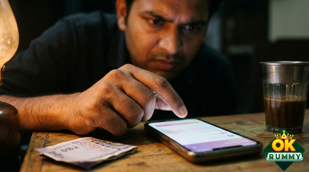playing okrummy aviator — thumb ready to cash out as the multiplier climbs on phone